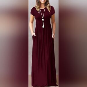 Short Sleeve Casual Maxi Dress